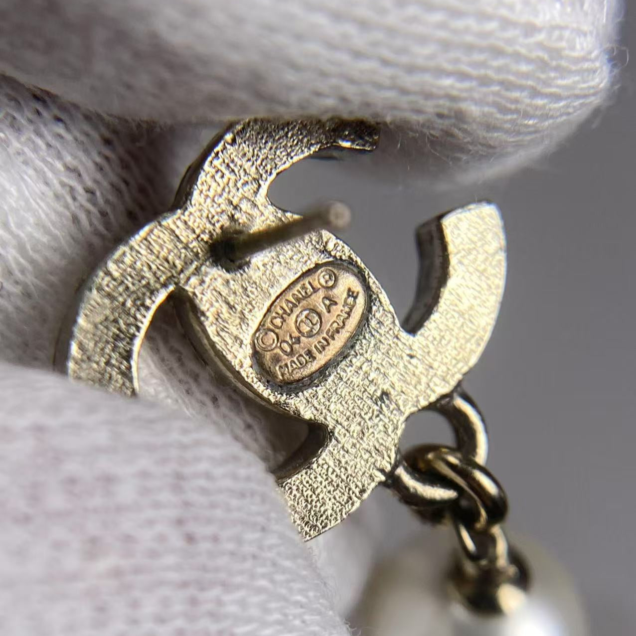 CHANEL ココマーク パール ピアス|04A