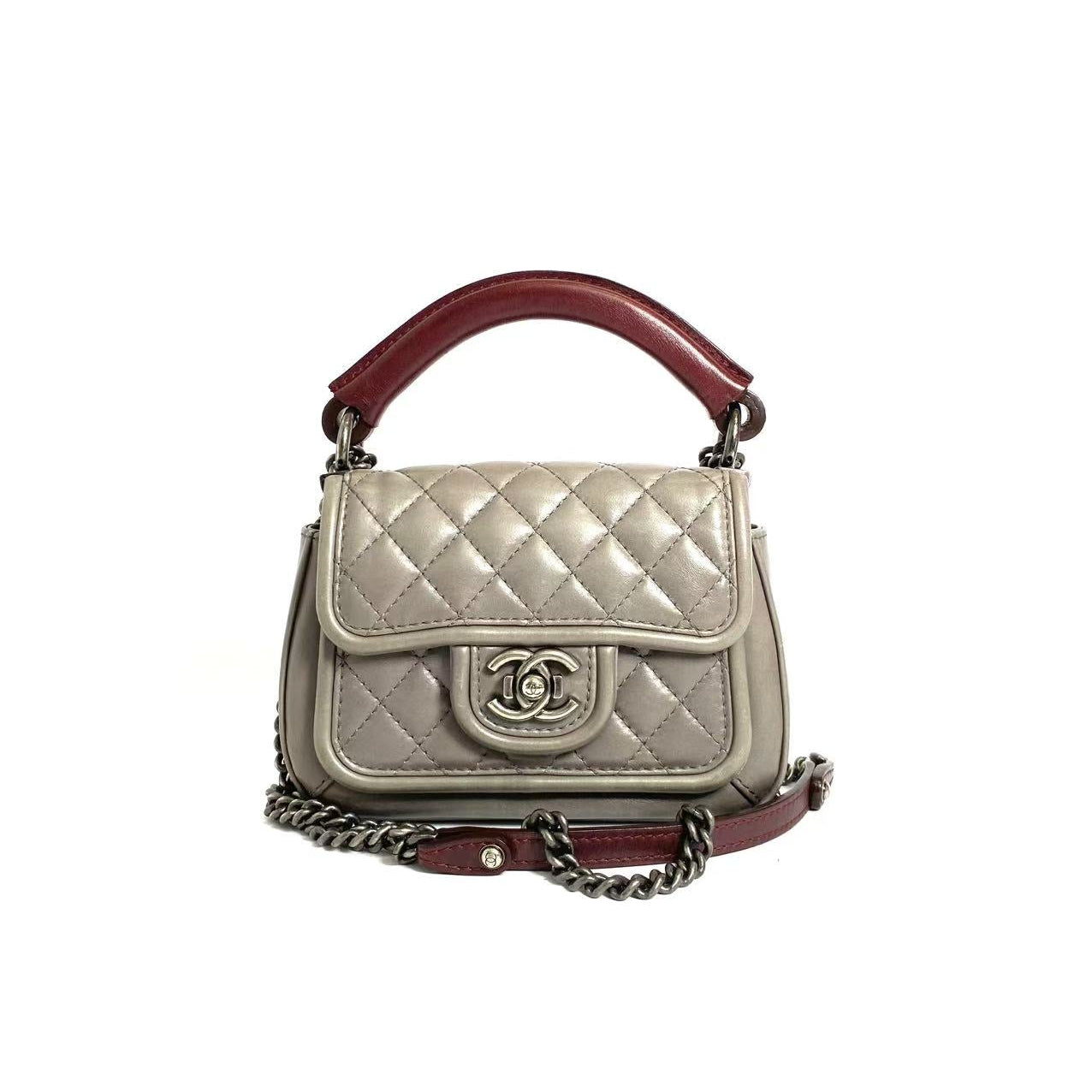 CHANEL ラムスキン ２WAYチェーン ハンドバッグ｜21番台