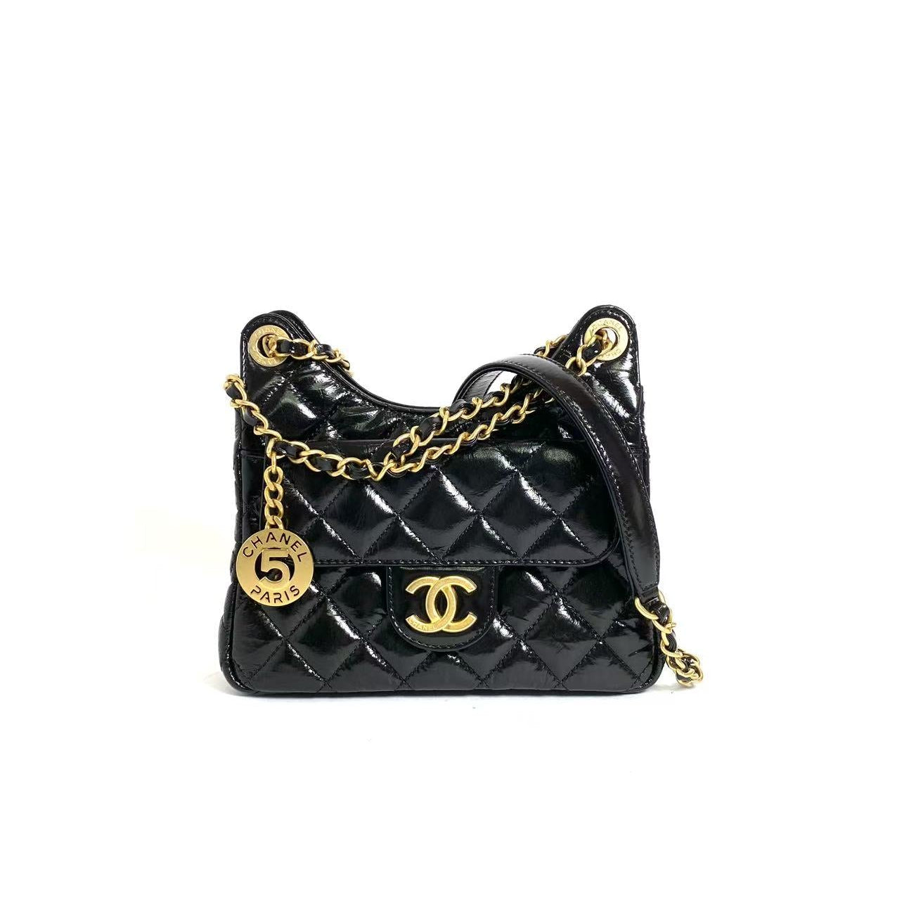 CHANEL 保存品 小号 hobo 链条单肩包 | 芯片