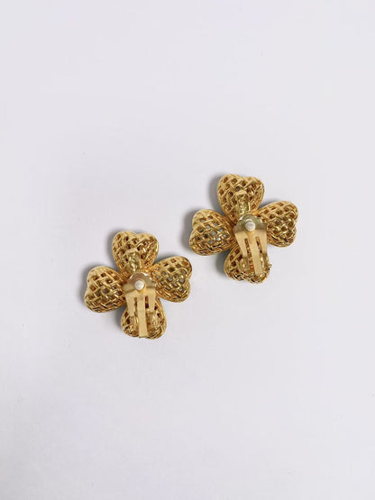 YSL Color Stone Clover Earrings