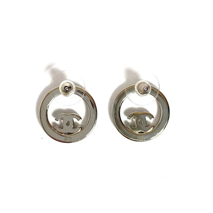 CHANEL Rhinestone Round Earrings | 22V